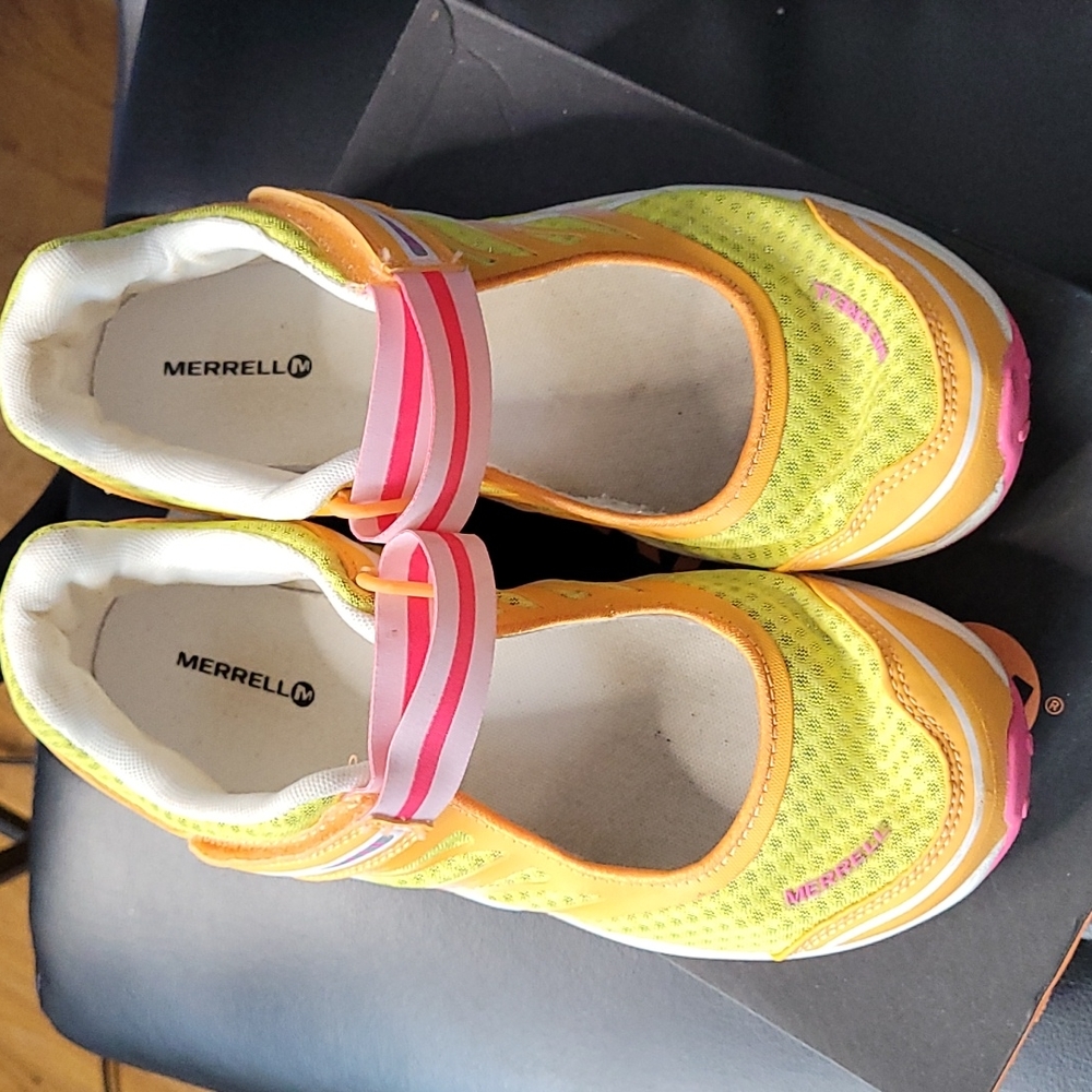 Merrell hybrid sneakers mix master jam blazing orange big kids 5.5 tennis shoes - Picture 10 of 11
